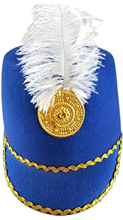 yanwuwa Vintage Guard Knight Hut für Herren Show breite Krempe Hut Kirchenhut Modellshow Hochzeit Party Fotografieren Zubehör Kostüm Kopfbedeckung Federhut Performance Hut Elegante Kopfbedeckung