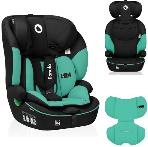 LIONELO LEVI I-SIZE Silla infantil de coche 76-150 cm, Grupo 1 2 3, Protección Lateral, Reposacabezas ajustable de 10 etapas, Reposabrazos Cómodos, Respaldo Extraíble, R129 i-Size