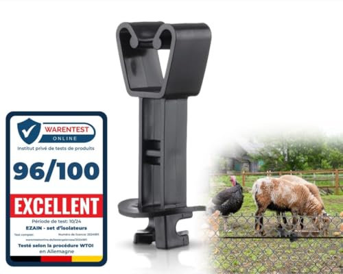 EZAIN -qualité supérieure 25x Isolateur clôture électrique pour animaux-Isolant Electrificateur grillage plastique jardin piquet fil solaire ruban chien panneau Lapin Exterieur volaille poteau