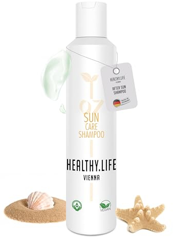 HEALTHY.LIFE VIENNA Sun Care Shampoo 200 ml con pantenolo & agave, vegano – scioglie l'acqua salata nei capelli e dona lucentezza e morbidezza ai capelli danneggiati dal sole, per uomo e donna