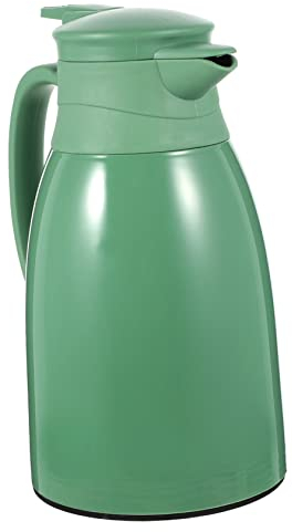 Dispensador de café Kettleml Frasco verde con botella de hervidor doble Estilo de olla for el hogar Té de paredes de oficina Agua caliente Térmica diaria Multifunción Servidor simple Garrafas Mango Ju