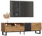 Moollyfox Mobile per TV con venature di legno, 180 cm, design ergonomico, colore: nero/antracite