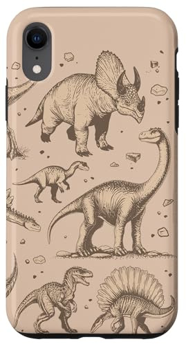 Paleontology Dinosaur Nerdy Science Teacher Vintage Graphic Case for iPhone XR