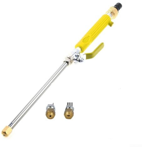 Zilimontt Lavadora de alta presión, versátil lavadora de alta presión 2 en 1, lavadora de alta presión para coche, camión, barco, herramienta de limpieza (amarillo)
