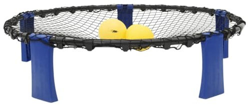 vidaXL Roundnet Set mit 3 Bällen Pumpe, Ballspiel für Strand Park Garten, Netzball für Familienfeier Party, Trampolinball Gartenspiel Spielset