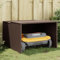 XGWKCNV Lawn & Garden Robot Mower Garage Brown 86x90x52/57 cm Poly Rattan Outdoor Power Equipment Accessories