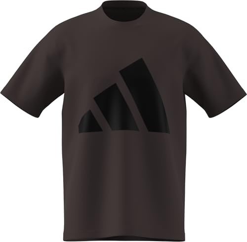 adidas Men's Essentials Big Logo Single Jersey TEE, Shadow Brown/Black, 4XL Tall