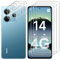Lutree para Xiaomi Redmi Note 14 4G/ Redmi Note 14 Cristal Templado, 3+3 Piezas Protector de Pantalla + Protector de Lente de Cámara, 9H HD Anti-Arañazos Vidrio Templado Película Protectora
