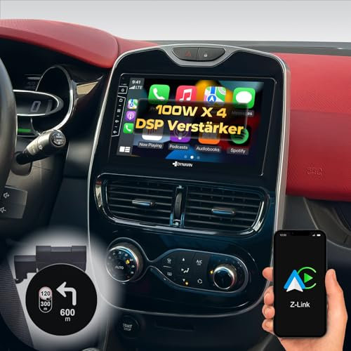 DYNAVIN Android Autoradio Navi für Renault Clio VI 2014-2020, 9 Zoll Radio mit Wireless Carplay und Android Auto | Head-up Display | Inkl. DAB+: D9-RNCL Premium Flex