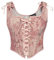 SCARLET DARKNESS Corsetto da donna floreale, top Cottagecore Vest Overbust Bustier Lace-up Vintage Medievale Rinascimento Corsetti, Margherita rosa., 42