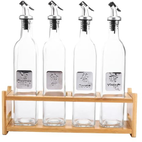 MAGICLULU 5piezas Botella De Vidrio Engrosado Para Aceite Vinagre Salsa Almacenamiento De Cocina Unidades