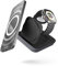 Zens Nightstand Magnetic Wireless Charger Pro 2, Cargador inalámbrico MagSafe y Qi 15 W para iPhone/Apple Watch/AirPods, Incluye Adaptador de Corriente de 20 W (EU/UK/US), Negro