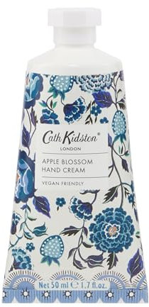 Cath Kidston Hand Cream 50ml, Shea Butter Hand Moisturiser, Apple Blossom Fragrance, Pocket and Travel Size, Vegan and Cruelty Free, Beauty Gift For Her
