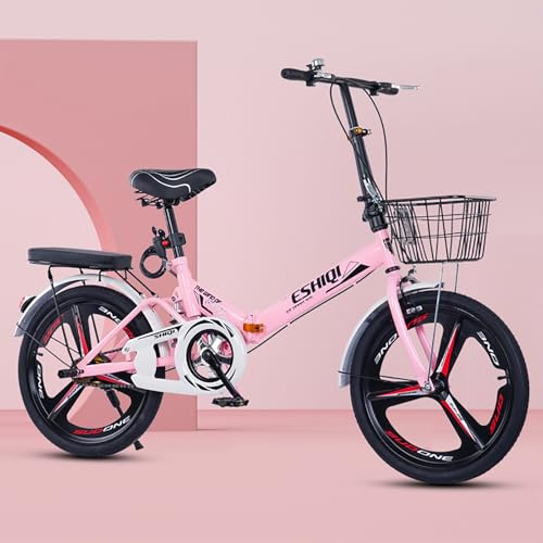 LETIANZG Klapprad Leichtgewicht 22/24 Zoll Erwachsenenfahrrad Kettenantrieb Leichter Aluminiumrahmen Reisefahrrad Unisex(D,20in)