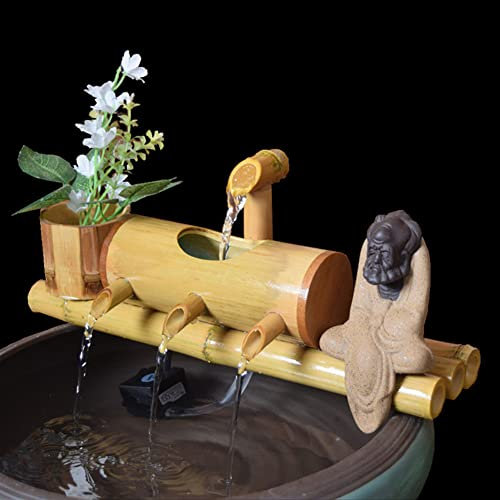 ASerZenith Fontaine De Jardin en Résine, Décoration De Circulation d'eau, Ornements D'Aménagement Paysager pour Intérieur Et Extérieur – sans Lavabo, 30 Cm(45cm)
