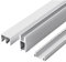 Sistema de riel de puerta corredera de vidrio para un funcionamiento suave, ideal para vitrinas y estanterías