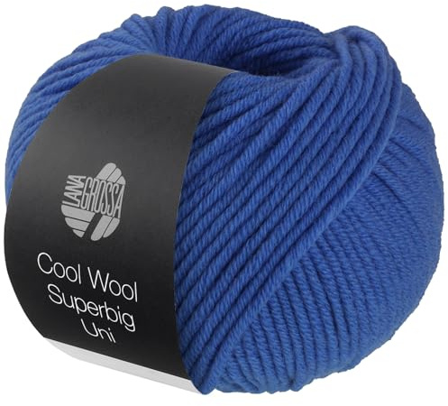 LANA GROSSA Meilenweit Superbig | Pure extrafeine Merinowolle, waschmaschinenfest und filzfrei | Handstrickgarn aus 100% Schurwolle (extrafine) | 50g Wolle zum Stricken% Häkeln | 80m Garn FB 15