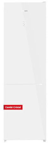 Corberó - Frigorífico Combi | CCGLML201725NFW | 63,5x59,5x200 | Capacidad 378L | No Frost | Motor Inverter | Display en Puerta | Metal Back Cooling | Cristal Blanco