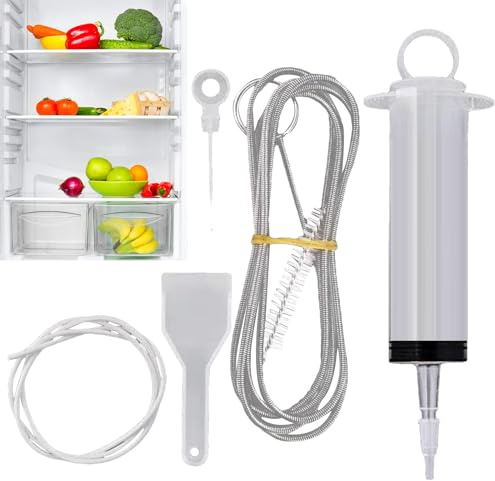 Fridge Drain Hole Cleaning Tool Pipe Brush, Fridge Cleaner Set, Reusable Refrigerator Dredging Tool Kit For Refrigerator, Kitchen Hole Remover