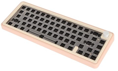 Jiawu Barebones-Tastatur, Hot-Swap-Fähige Tastatur Mit Hoher Härte, DIY-kit aus Aluminiumlegierung Mit für Fürr (PINK)