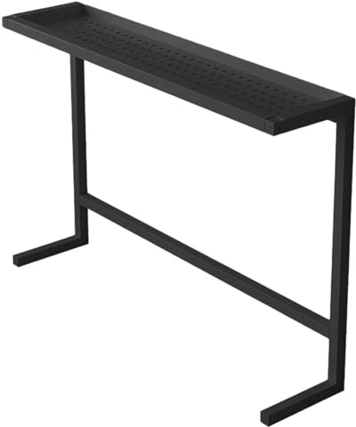 Meuble Radiateur Cache Radiateur Console Étroite Panneaux Respirants Support Métallique pour Salon Bureau Couloir(Black,100x100x20cm/39x39x8in)