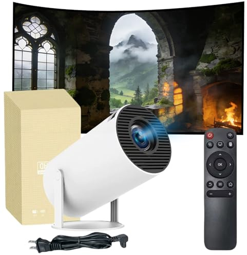 4K HD Mini Projector with WiFi and Bluetooth, Auto Keystone Correction for Immersive Reading Experience