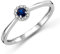 MIORE Damen Weißgold Saphir Verlobungsring 9KT (375) mit Brillanten 0.05 ct
