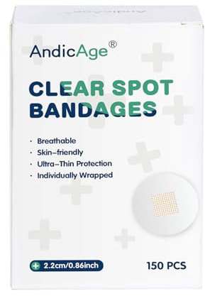 150pcs/1box Clear Round Spot PE Breathable Adhesive Bandages