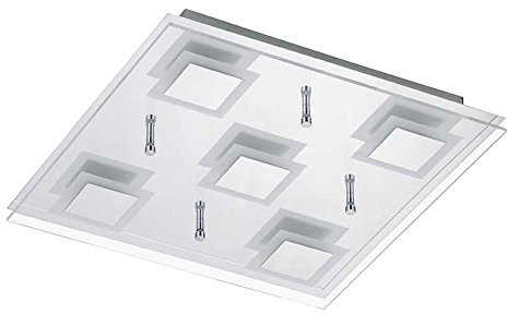 Trango BL3153-058 Modern Design 5-flammig LED Deckenleuchte, Badleuchte, Wandleuchte incl. 5x 4.5 Watt LED Modul 3000K warmweiß Deckenlampe, Flurlampe, Strahler, Wandlampe, Flurlampe