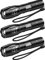 Ultra-Bright Flashlights, 2000 Lumens T6 LED Tactical Flashlight, Zoomable Adjustable Focus, IP65 Water-Resistant, Portable, 5 Light Modes for Indoor and Outdoor,Camping,Emergency,Hiking (3 Pack)