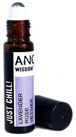 Ätherische Ölmischung zum Aufrollen, 10 ml, Lavendel, Rose und Vetiver