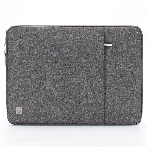 NIDOO 14 Pouces Housse Pochette de Protection Ordinateur Portable Sacoche Imperméable pour 15 Microsoft Surface Laptop 3/14 Chromebook S330 / ThinkPad T490s T495 T495s /14 Dell Latitude 14, Gris