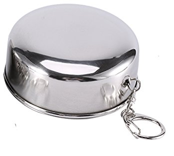 S/M/L En Acier Inoxydable Pliable Tasse De Voyage Portable De Camping En Plein Air Voyage Pliage De La Coupe Rétractable Tasse Pliable(M)