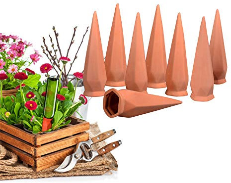 RoseFlower 8 pcs Sistema de Riego Automático Kit,Ajustable Piezas Riego por Ggoteo Spike Sistema de Irrigación para Jardín para jardín, hogar, Interior y Exterior#Geometrí