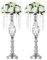 NUPTIO Blumenständer Metall Silber Hochzeit: 2 Stück 55cm Hoch Metall Kristall Blumenvase Silberne Vase Hochzeitsdeko Tisch Tafelaufsatz Geburtstag Party Jahrestag Einweihung Tischdeko
