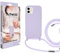 Artwizz HangOn Case geeignet für iPhone 12/12 PRO - Elastische Schutzhülle aus Silikon als Handykette zum Umhängen mit Band - Purple Sky