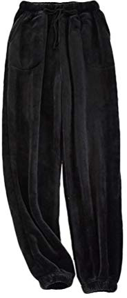 Onsoyours Pantaloni Pigiama in Pile Morbido Invernale Unisex Pantaloni Lounge Pantaloni Caldi in Pile di Corallo Pantaloni da casa Sleepwear Pantaloni per Uomo Donna