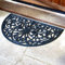 Garden Mile Rubber Door Mat, Indoor Outdoor Rubber entance mat, Non Slip Heavy Duty, Durable Front Dirt Trapper Suitable for Caravan, Home, Office, 45 x 75cm (Half Moon)