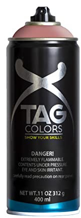TAG Colors - G400A088 Vernice Spray per Graffiti VIRGO PINK da 400 ml, 6 Bombolette Professionali per Writers e Street Artists, Smalto Full Coverage a Lunga Tenuta, Finitura Opaca, 100% Made in Italy
