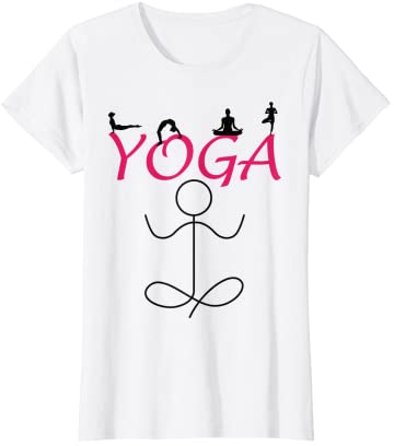Damen Yoga Figur T-Shirt