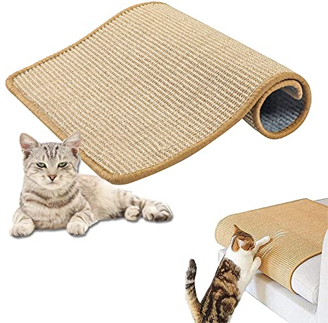 Kratzmatte Katze - Sisal, Katzenkratzmatte, Kratzteppich Sisal, Kratzschutz Katzenkratzmatte, für Wände, Böden, Möbel, um das Kratzen von Katzen und Hunden zu verhindern