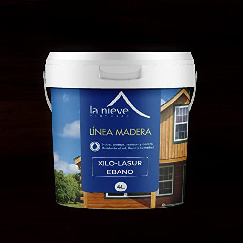 Barniz protección acrílico madera Xilo-Lasur interior y exterior (4 litros, Ebano)