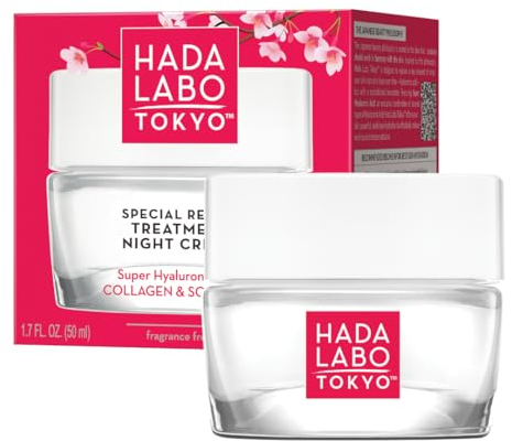 Hada Labo Tokyo Anti Age Nachtcreme Hyaluronsäure für optimale Regeneration der Haut ab 40 Jahren 50ml