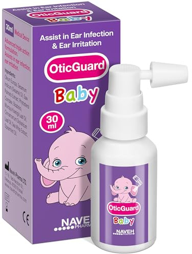 NAVEH PHARMA Otic Guard Baby Ear Drops – Natural Ear Oil for Ear Wax Removal & Infection Relief – Gentle Ear Cleaner for Babies, Toddlers & Kids – Soothes Itchy Ears & Swimmer's Ear