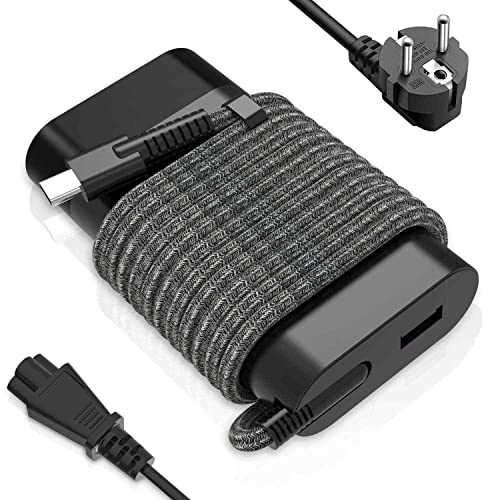 Cargador Delgado de 65W de Viaje USB C AC Compatible con HP Spectre x360 HP Elitebook 840 x360 HP ProBook 430 HP Elite x2 HP Chromebook x360 HP Envy x360 Cable Adaptador de alimentación para portátil