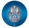 V-Syndicate SLIKKS DAB MAT ROUND HAMSA BLUE Non-slip Silicone Tray Mat Diameter 15 cm