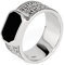 NKlaus 66mm Herrenring echt Onyx schwarz Solitär 925 Silber massiv Vintage Fingerring 14215