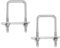 Bebochoi 2 Pièces Acier Inoxydable Boulons En U M10 x 80 mm x 150 mm Boulon Carré en U Avec Écrous et Plaque De Cadre Boulons de Serrage Fixation pour Fixation Tuyaus