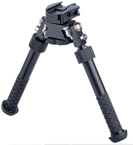 Paike Bipied réglable pour Fusil Tactique 6'- 9', Levier de détachement Rapide CNC pour Montage sur Rail Picatinny