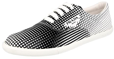 Prada Herren Weiss Nylon Sneaker 2EG326 43 EU/UK 9